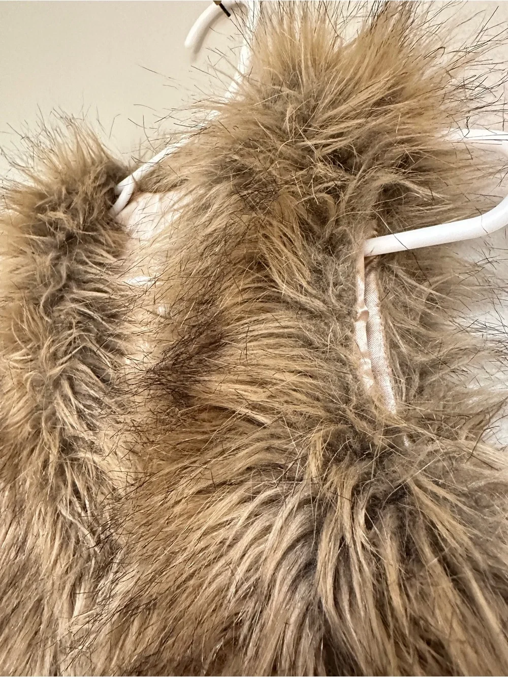 Old Navy Toddler Faux Fur Vest 18–24M Brown Button Closure Girls